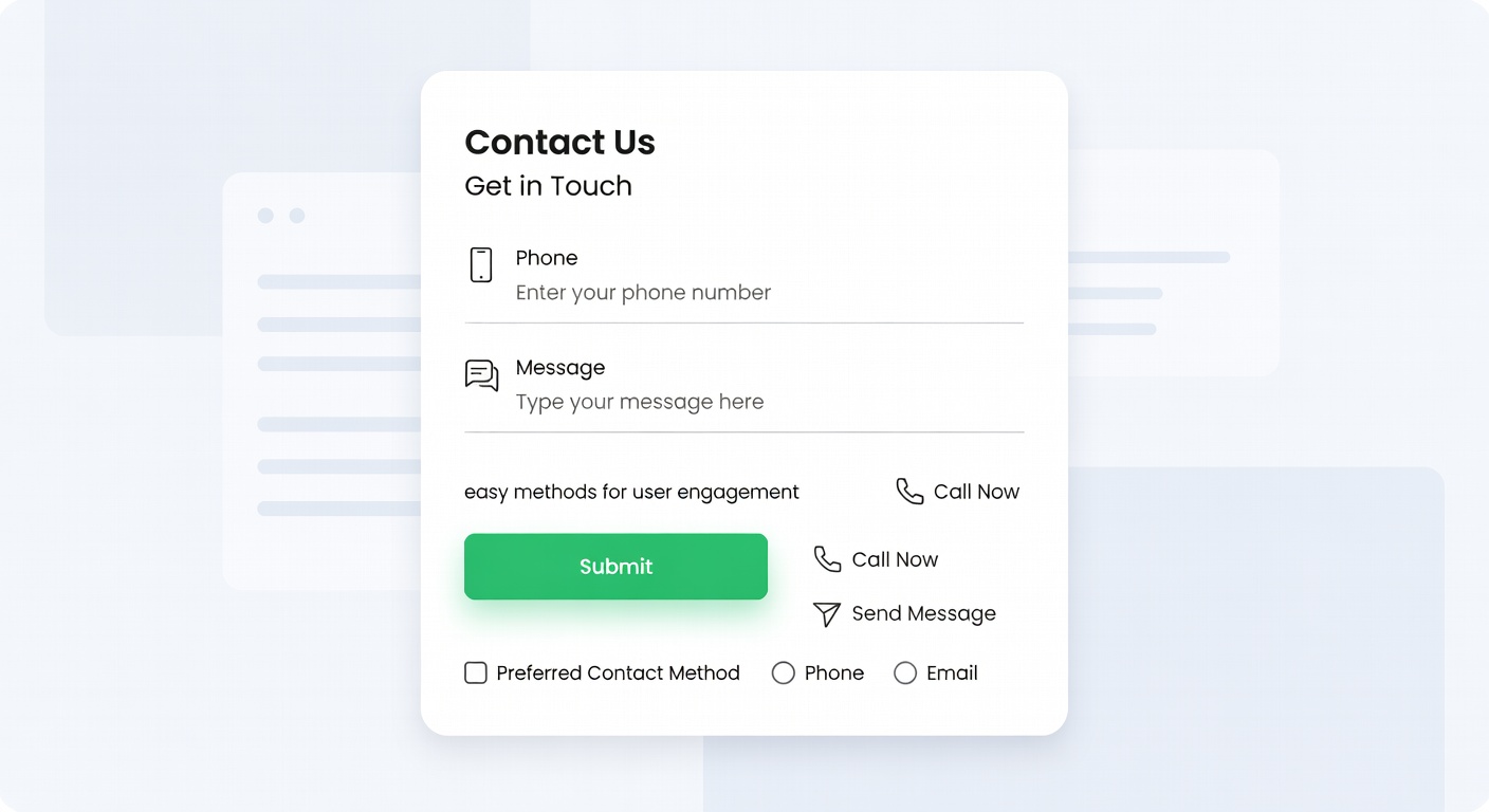 Digital contact form illustration